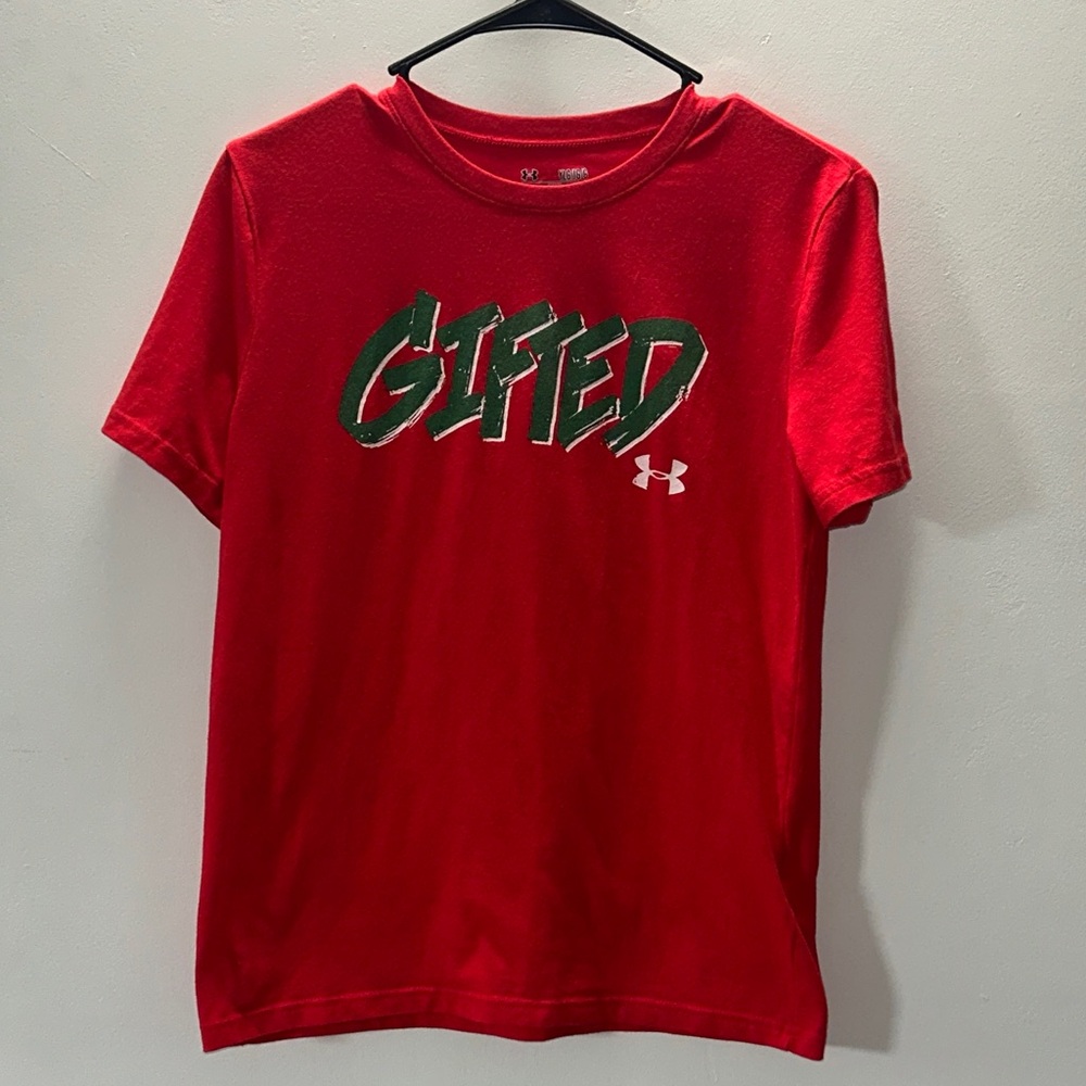 Under Armour Boys Red Graphic Tee